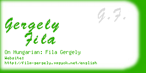 gergely fila business card